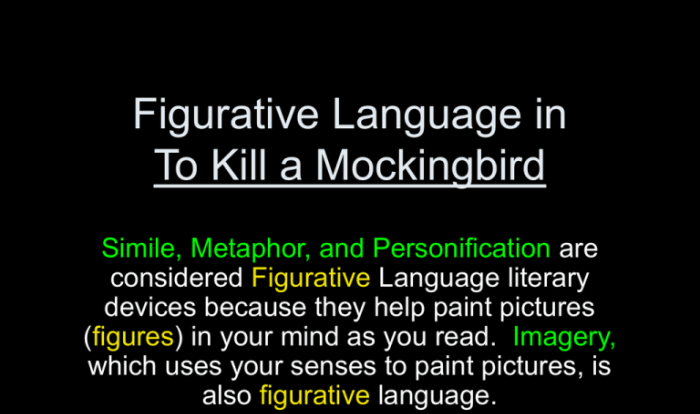 To kill a mockingbird figurative language