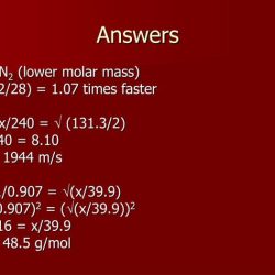 Graham's law of effusion worksheet answers