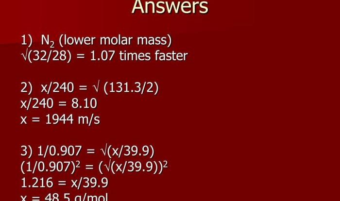 Graham's law of effusion worksheet answers